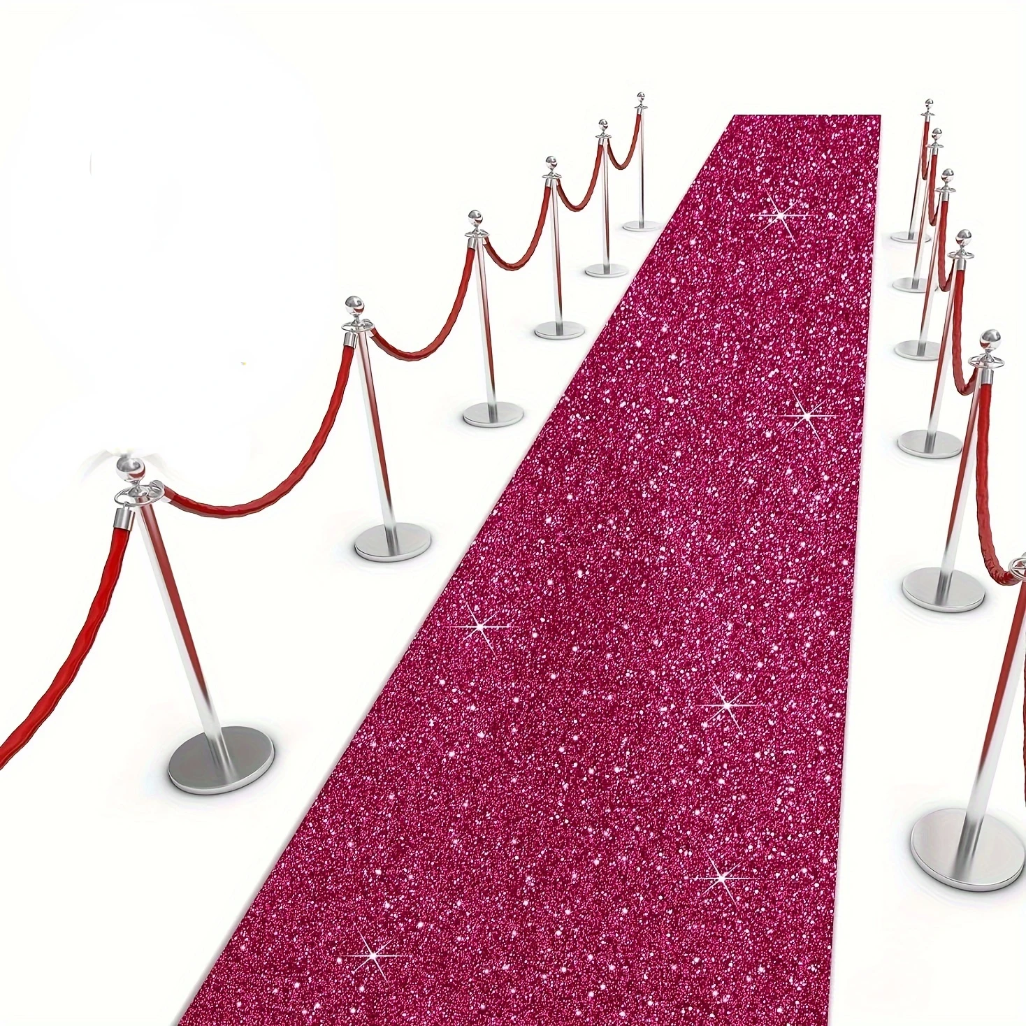 Romantic Wedding Carpet Sparkling Rose Wedding Banquet Dance Night Party Decoration Festival Runway Floor Mats