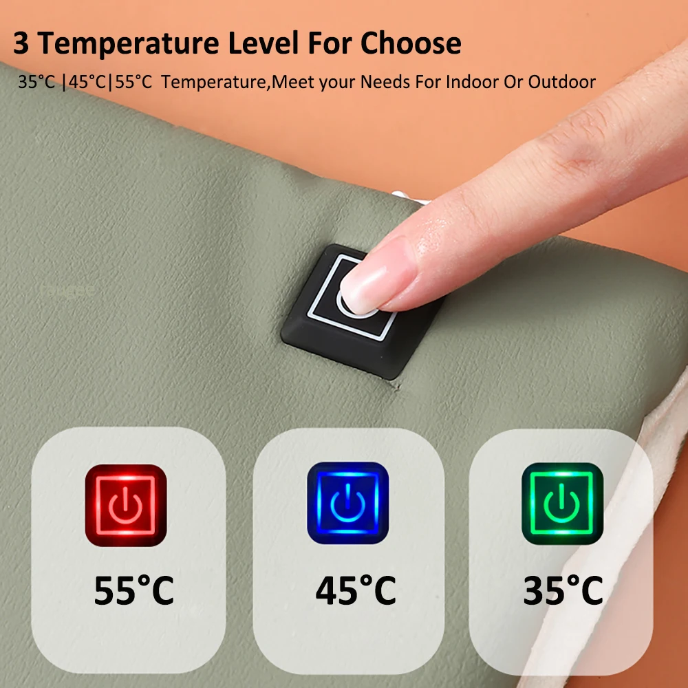 Hand Warmer USB Electric Hand Heater Graphene Heat Warm Gloves For Hand Winter Hand Heating Bag Pad Warming Mat Double Side Heat 4