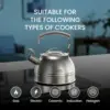 Food Grade Stainless Steel Teapot for Stove Top with Ergonomic Handle for Gas, Induction 6