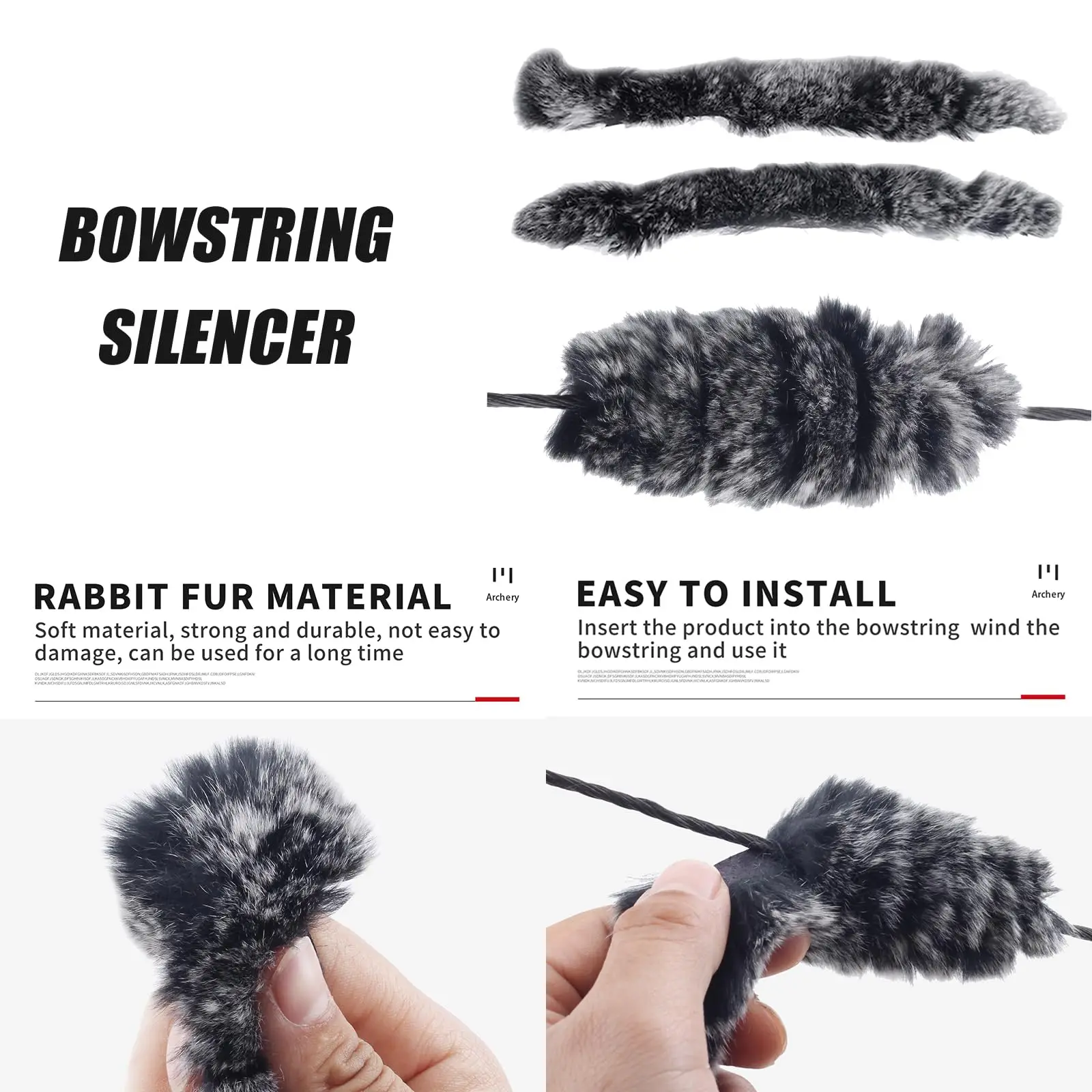 Silenziatori Per Corda D'Arco - 2 Pezzi In Flanella, 20cm | Per Arco Ricurvo, Lungo O Tradizionale - Foto 14