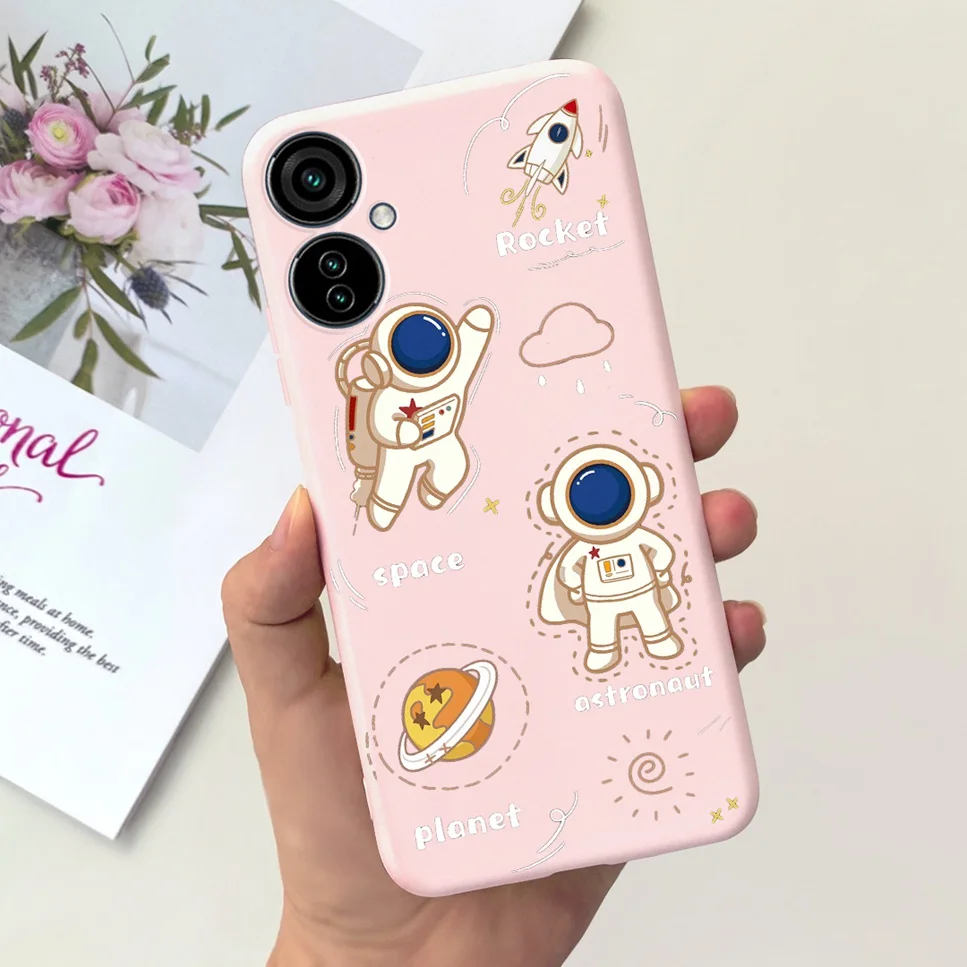 Fashion Cartoon Soft Silicone Black Pink Phone Case Cover