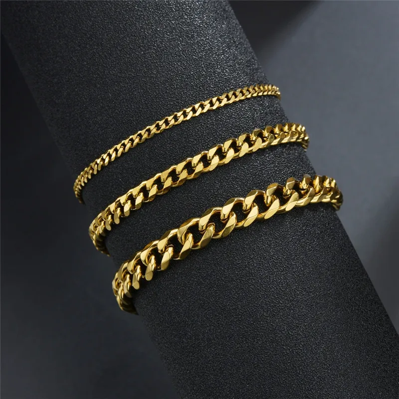 LETAPI Stainless Steel Curb Cuban Chain