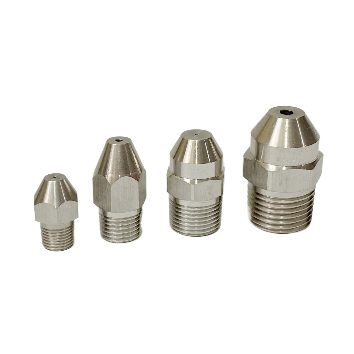 1/8" 1/4" 3/8" 1/2" BSP Male Thread Straight Spraying Nozzle Stainless Steel High Pressure Washing Sprinkler Industrial Use spraying nozzle