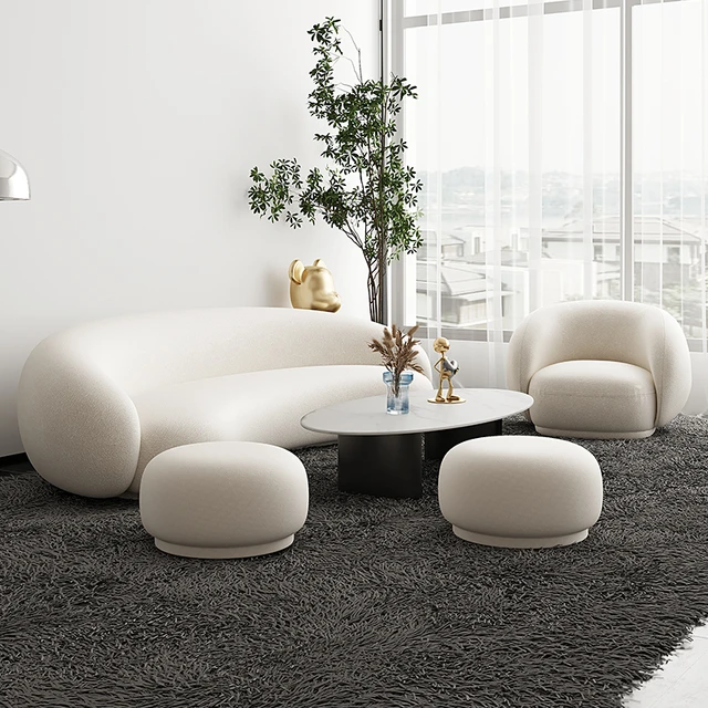 Conjunto de muebles de lujo para salón, Set de sofás con diseño de