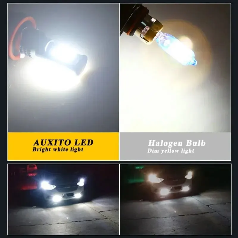 LED Bulb LED Fog Light LED Headlight LED Light 2 PCs Daul Color H7 H11 Led Fog Light 9005 HB4 3030 LED 24Smd 9006 HB4 Fog Lamps H4 Cars Headlight Bulbs 12V White Yellow