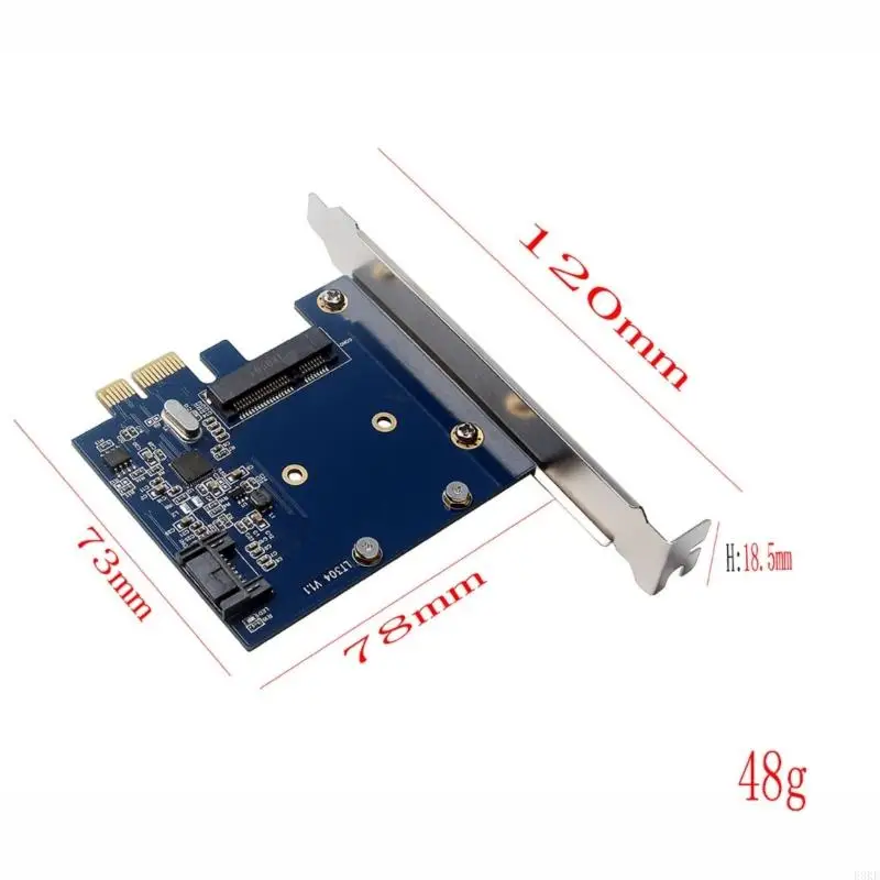 920L Desktop PCIE to MSATA and SATA3.0 Expansion Card 6Gbps ASM1061 Chipset for Computer for All Systems