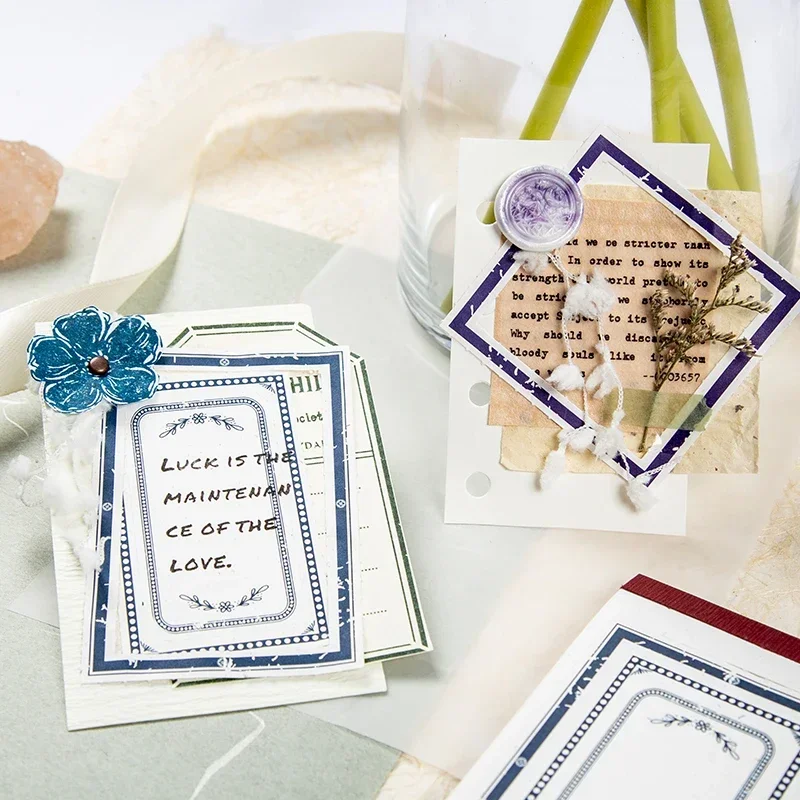 

30 pcs per pack Memo Book Retro Message Notes Collage Fantasia Handbook Materials stickers aesthetic scrapbooking 60*102mm
