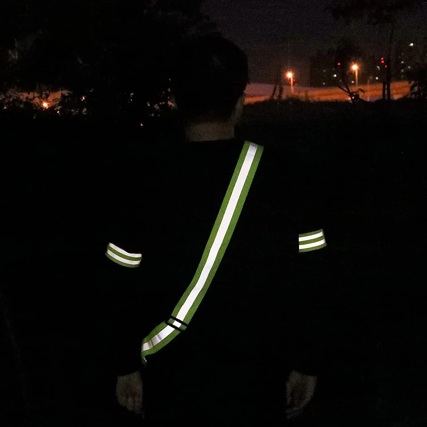 Reflective Sash Safety Shoulder Belt High Visibility Reflective Elasticated Strip Adjustable Visible Night Jogging Safety Belt reflective tape bands,reflective tape