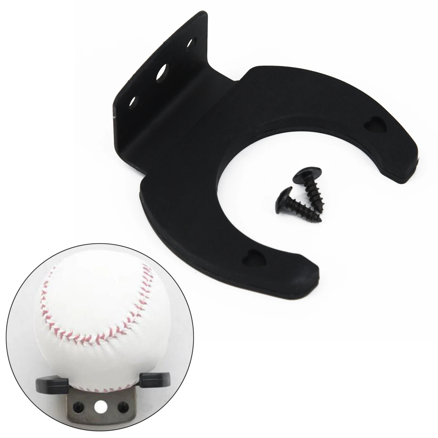 Black Baseball Bat Two Ways Wall Racket Mount Bracket Vertical Tennis