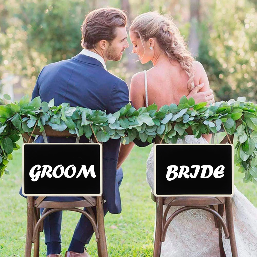 Description Picture 4 of item30X20Cm Wooden Blackboard Hanging Decor Portable Wedding Birthday Photobooth Prop Sign Message Board for Diy Home Wedding Decor