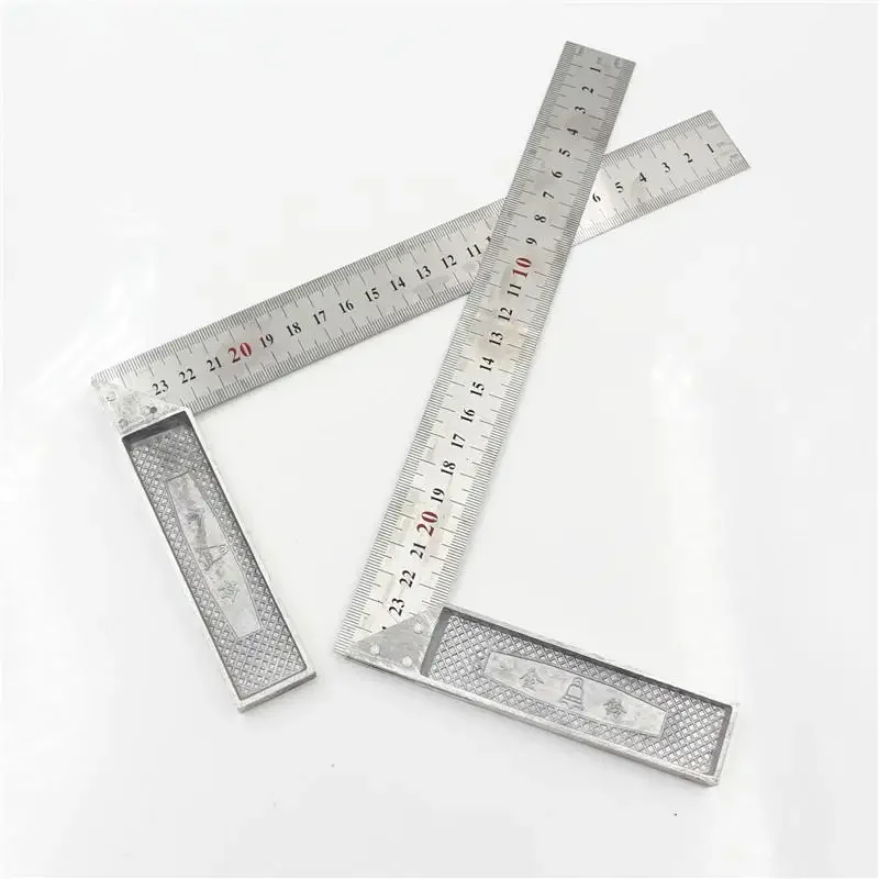 Measuring Angle Square Ruler 250/300mm aluminum handle stainless steel scale Right