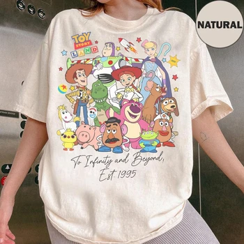 2026 New Disney Toy Story Loso Christmas Cotton Women's Casual Fashion Loose Short Sleeve Neutral Activity Clothing 1