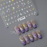 5D Realistic Relief Colorful Starlights Little Star Cluster Adhesive Nail Art Stickers Decals Manicure Ornaments Accessories 1