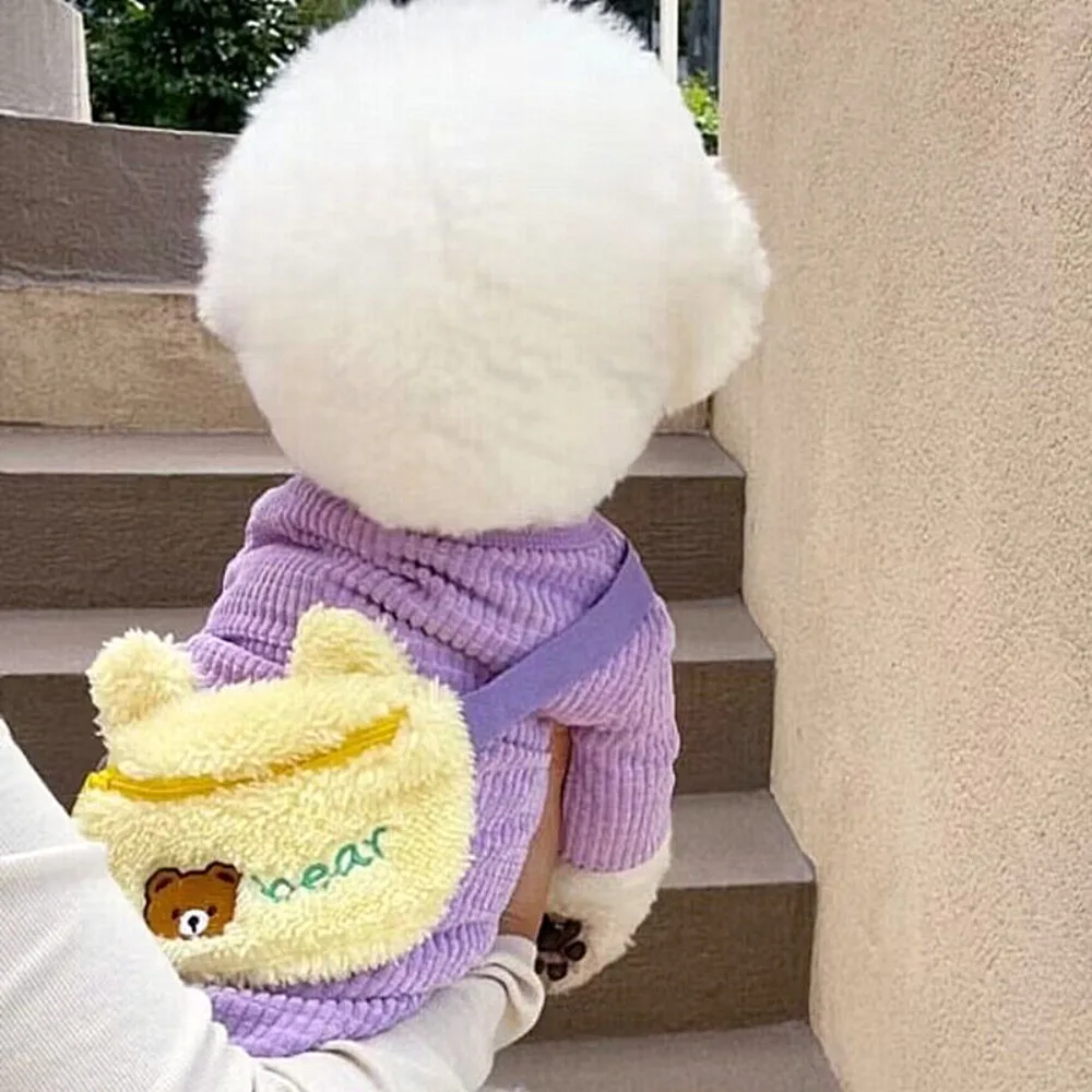 

Pet Pullover Winter Autumn Puppy Warm Sweater Small Dog Cute Cartoon Clothes Cat Fashion Desinger Pullover Yorkshire Poodle