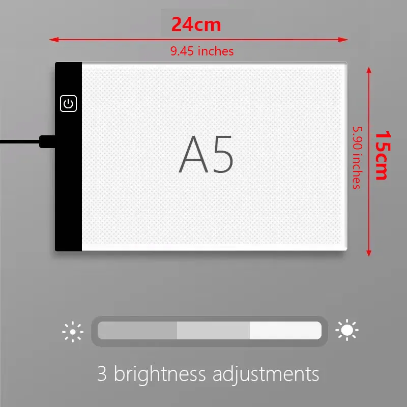 A4/A5 LED kopyalama panosu, 3 seviyeli karartma kopyalama masası, çizim bulmaca oyuncak, hediye, kısılabilir çocuk Boyama tahtası