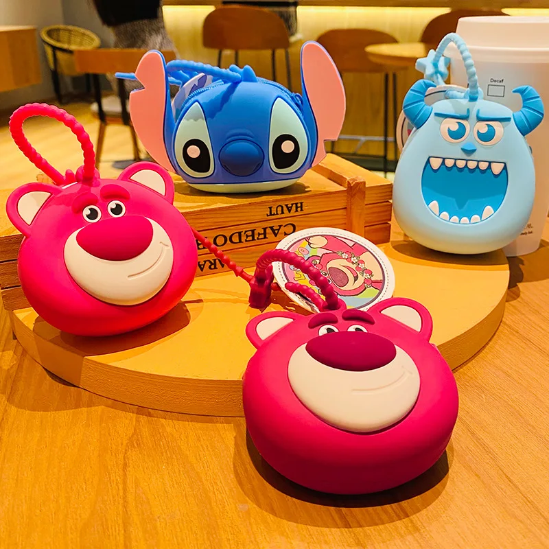 Disney Strawberry Bear Stitch Pooh Bear Lotti O Huggin Bear Cartoon Portafoglio Portamonete Fidanzata Compleanno Regalo Di San Valentino