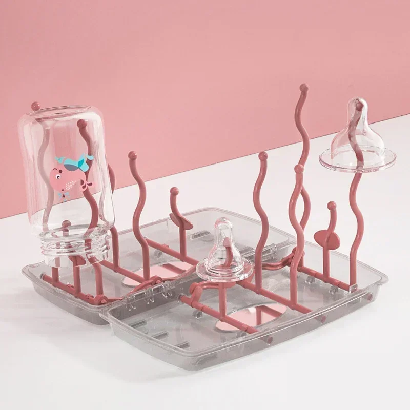 Baby Bottle Drying Rack Dustproof Drain Drying Storage