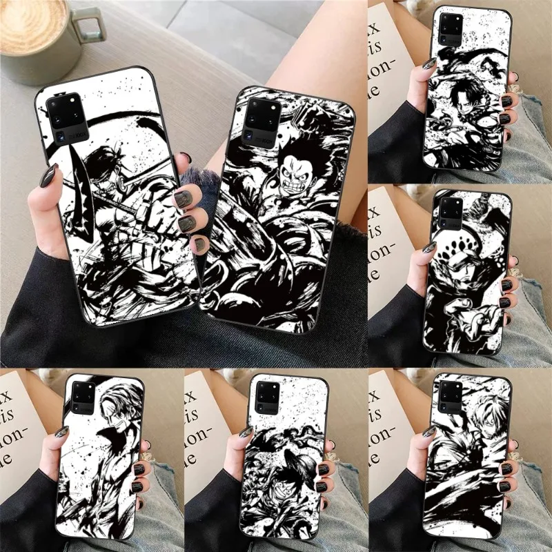 Custodia Per Telefono O-One Anime Per Samsung Galaxy S23 S22 S21 S10 S9 S8 Plus Cover Per Telefono Nera Ultra Morbida