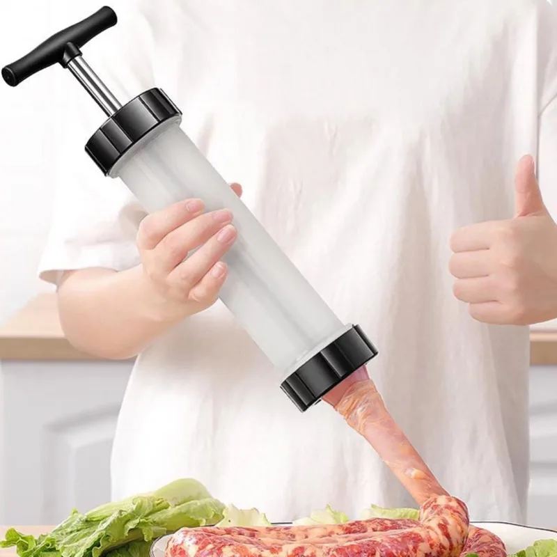 Home Manual Enema Hand-pushed Sausage Tool Salami Make Made Machine Small Meat Stuffer Filler The Smooth Surface Not Scratch