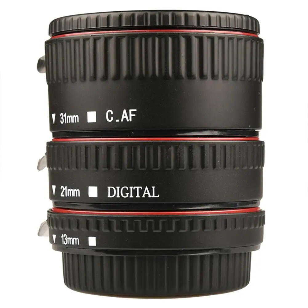 3pcs Macro Extension Tube Set Auto Focus Ring 35mm Slr Camera Lens Adapter Parts Compatible For Canon Camera Ef Ef-s Lens camera lens