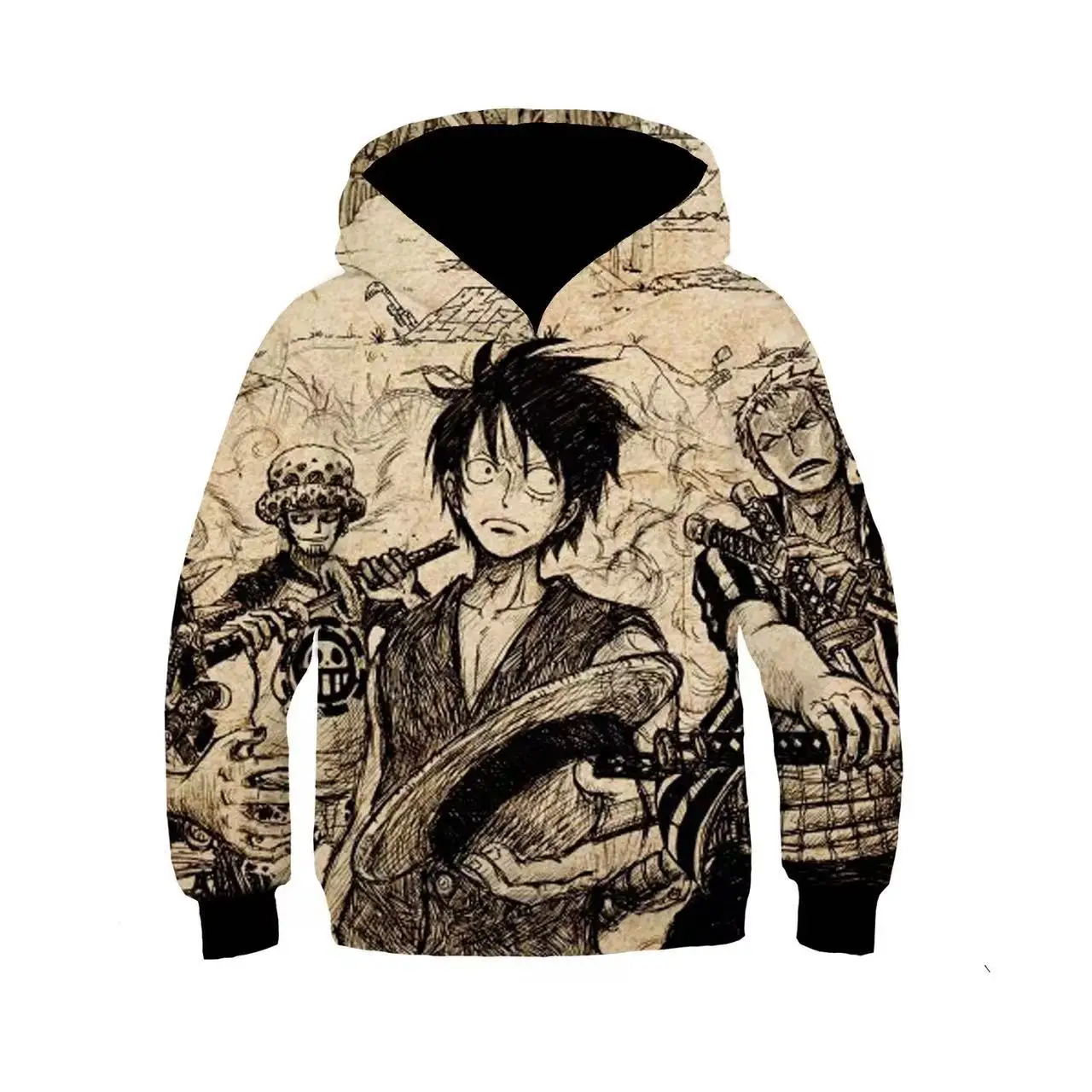 thumbnail image 2 of Sudadera con capucha popular de Anime ONE PIECE 2024 para hombre, impresión digital 3D, jersey para hombre, moda masculina y femenina, hip hop, manga larga, 2 of 5