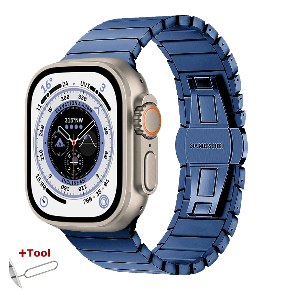 Elegant Stainless Steel Metal Link Watch Strap
