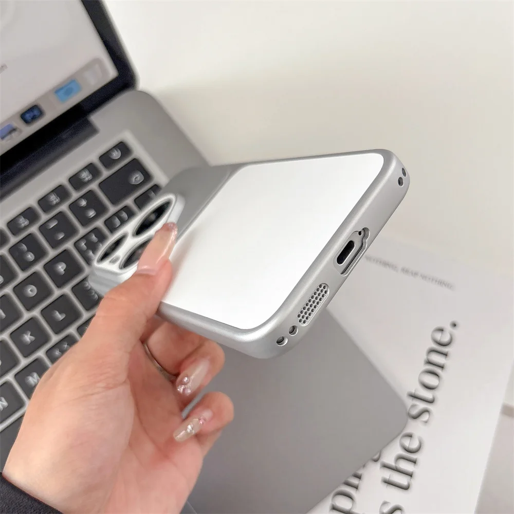 Solid Color Liquid Silicone Phone Case with Camera Lens Protection Cover