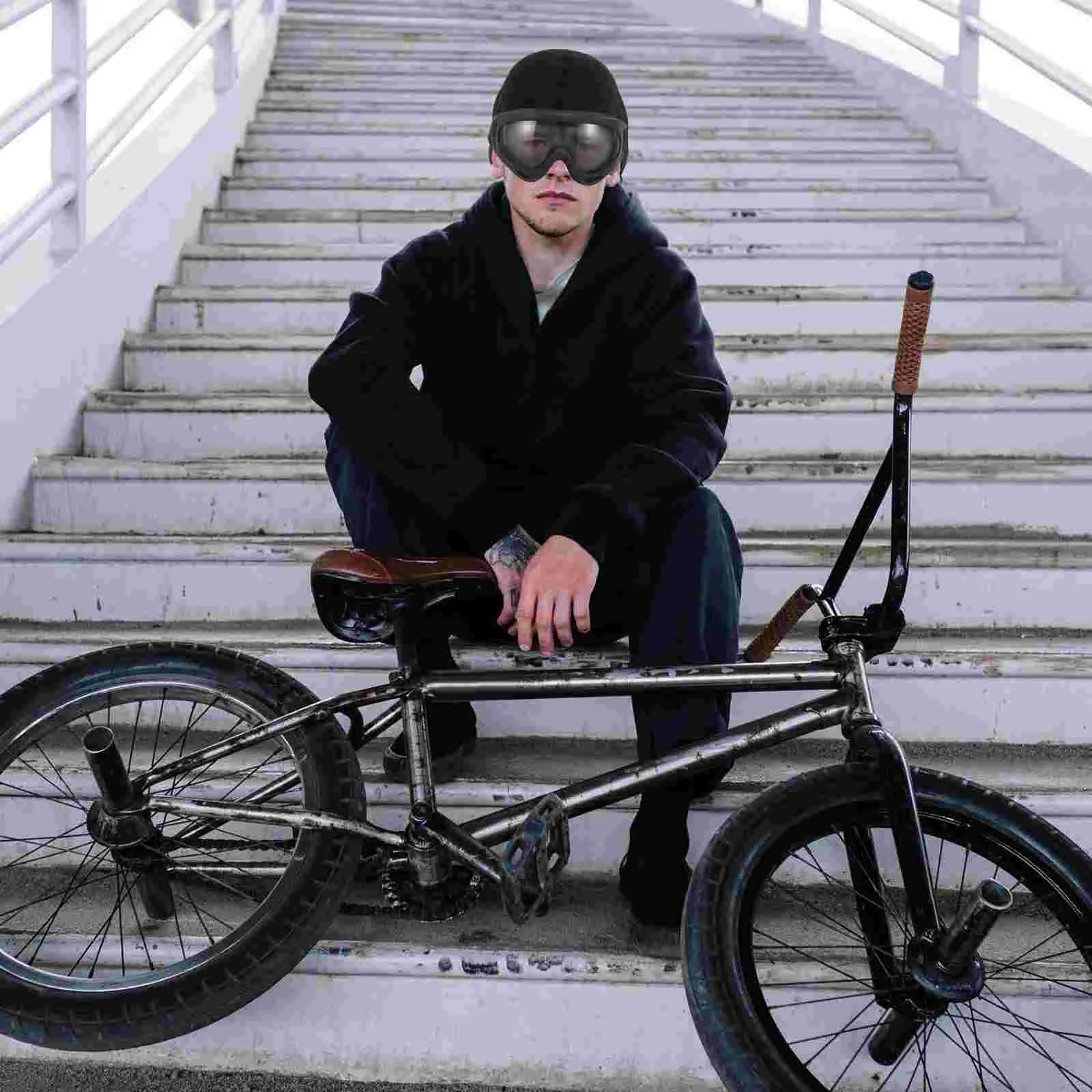Ski Windproof Glasses Goggles Clear Lens Outdoor Cycling Eye Protector Tpu Bike Man 2