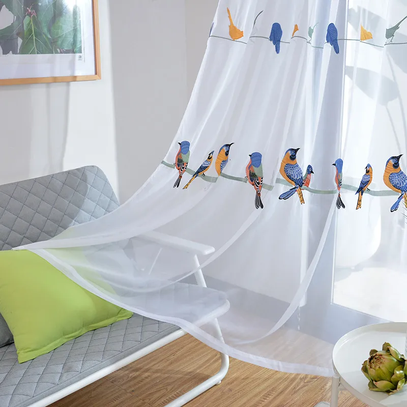 2 Pezzi Tende Con Tasca Incassata E Stampa Digale Di Fiori Blu, Adatte Per La Decorazione Di Camera Da Letto, Ufficio, Cucina, Soggiorno, Studio | SHEIN ALIA