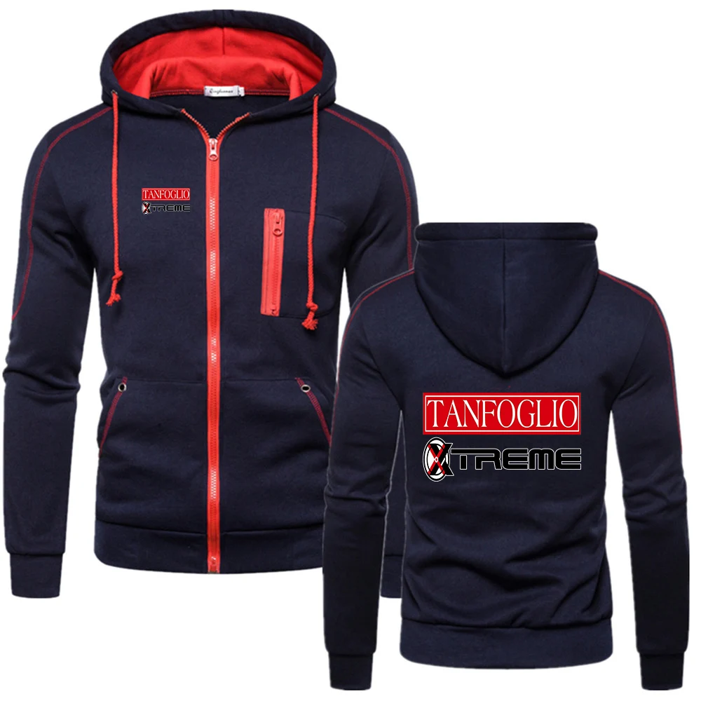 Mens Cotton Classic Hooded Sweatshirt Tanfoglio Logo Print