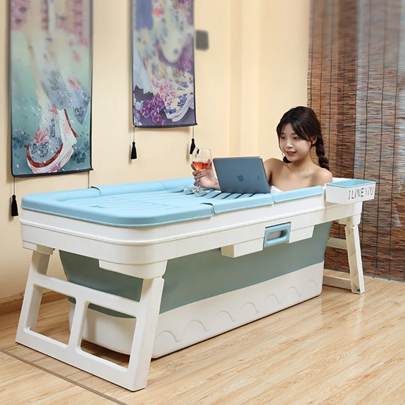 

Adult Folding Bathtub Portable Body Sauna Freestanding Long Inflatable Bathtub Tub Thick Baignoire Pliable Mobile Bathtub CC50YP