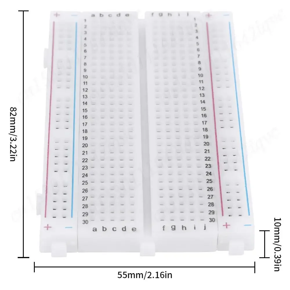1-10Pc 400 Tie Points Solderless PCB Breadboard Spliceable Universal MB102 Breadboard DIY Bread Board for Experiment Test Robot