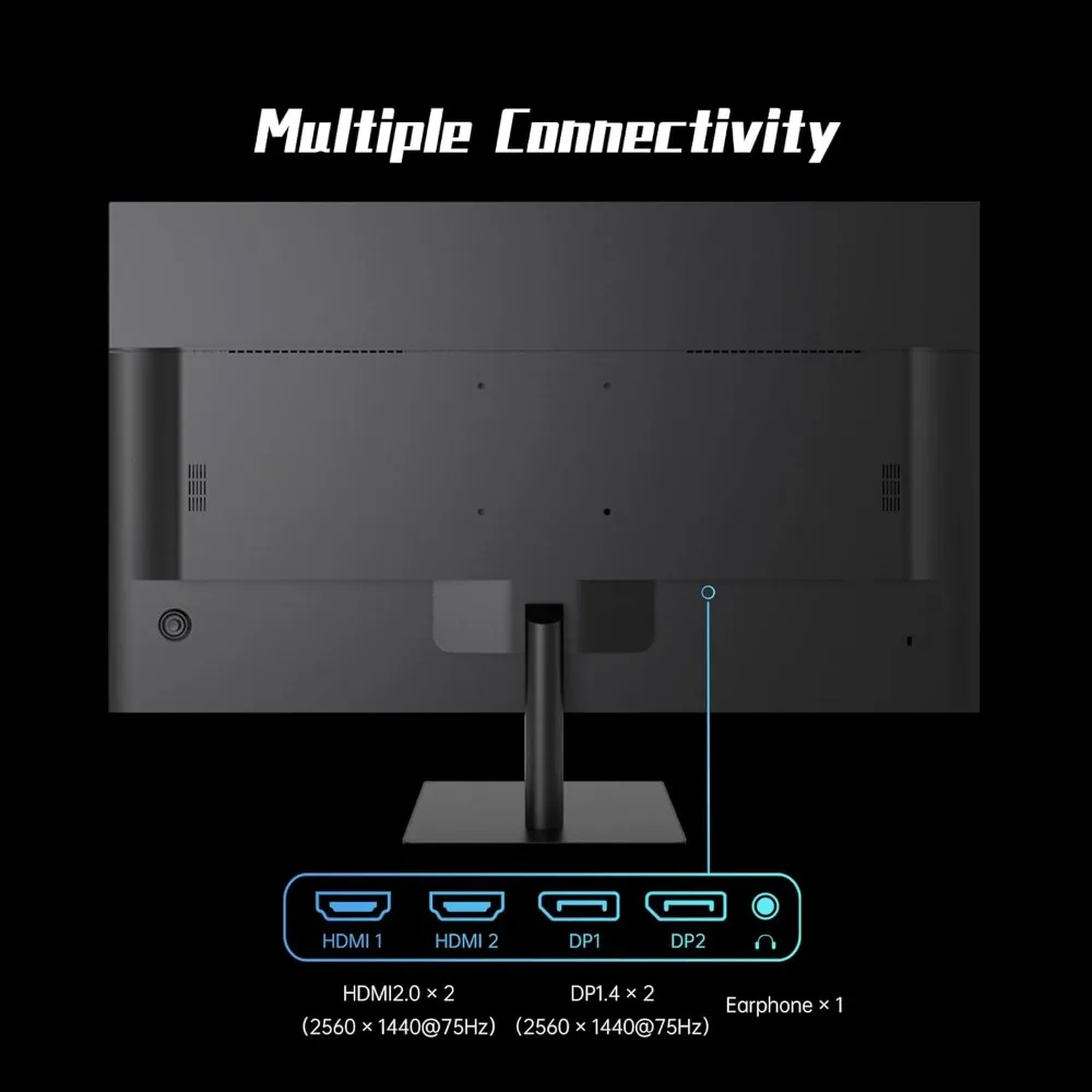32 Inch Monitor 2K Monitor, IPS 1440p Monitor with Ultra-Thin Bezels, HDR10, Freesync/G-sync, HDMI/DP Ports, Tilt Adjustable 5
