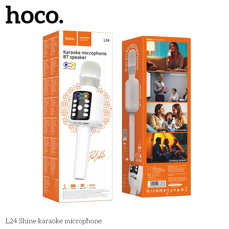 HOCO L24 Karaoke Bluetooth Microphone with Speaker