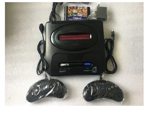 SEGA MD 2 비디오 게임 콘솔,  SEGA 게임 카트리지용, 클래식 게임용, 1,55 인 138 옵션, 1,196 인 1, 16 비트, 신제품