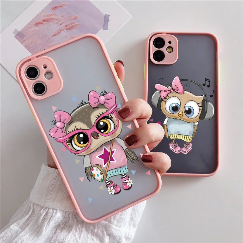 Adorable Owl Design Shockproof Phone Case - Stylish & Protective Cover