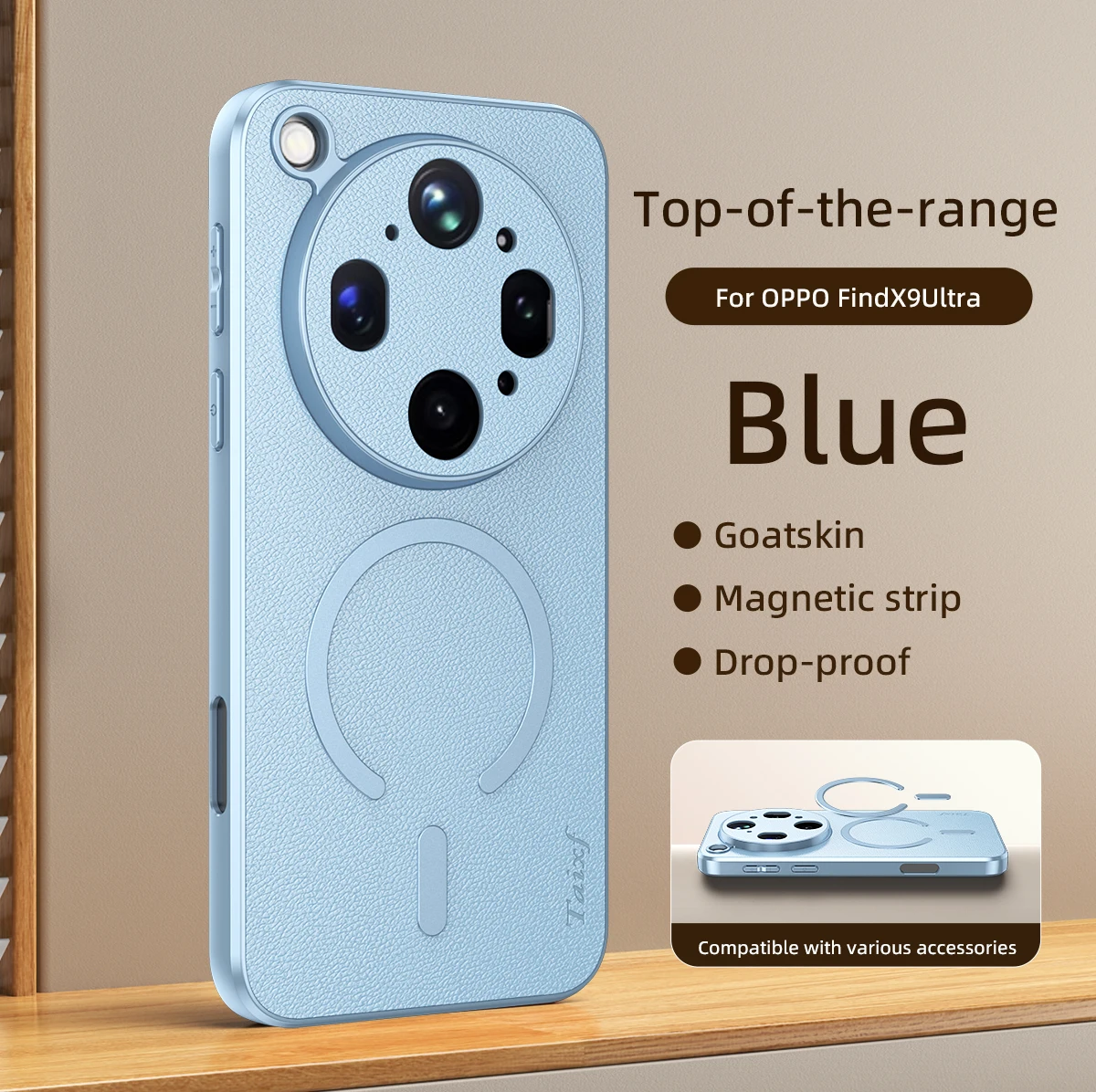 Luxury PU Leather Magnetic MagSafe Protective Phone Case