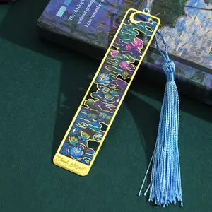 Bookmarks Tassel Pendant Metal Bookmark Retro Stationery Reading Book Clip Student Gift School Office Supplies Pagination Mark