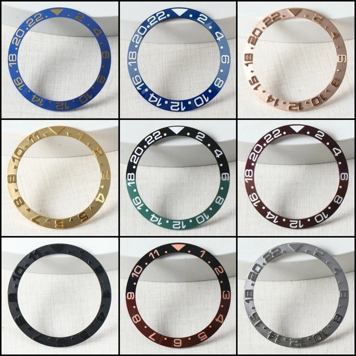 Inserto Lunetta Orologio 38Mm Per Mods Submariner Per Gmt Yacht-Master Seiko Nh35 Nh34 Custodia Per Parti Di Orologi Lunetta In Ceramica/Alluminio