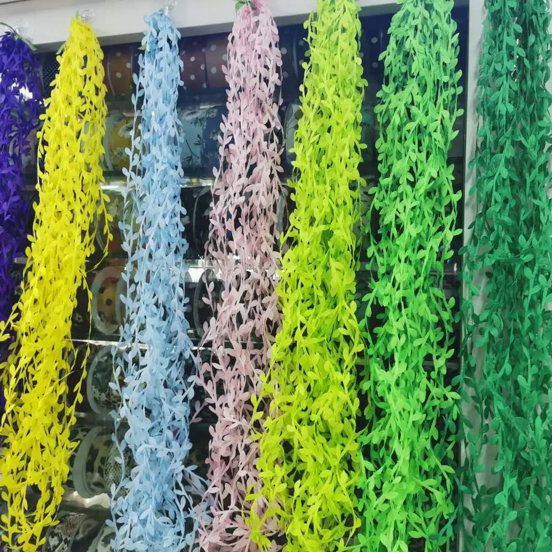 

10 Yards Silk Leaf-Shaped Handmake Artificial green Leaves For Wedding Decoration DIY Wreath Gift Scrapbooking Craft Fake Flower