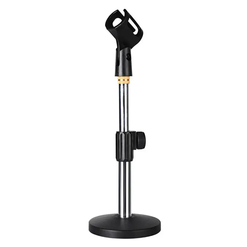 Microphone Stand Pedestal Feet Lifting Adjustable Desk Holder Bracket Live Microphone Fixing Frame Mic Accessory microphone stand