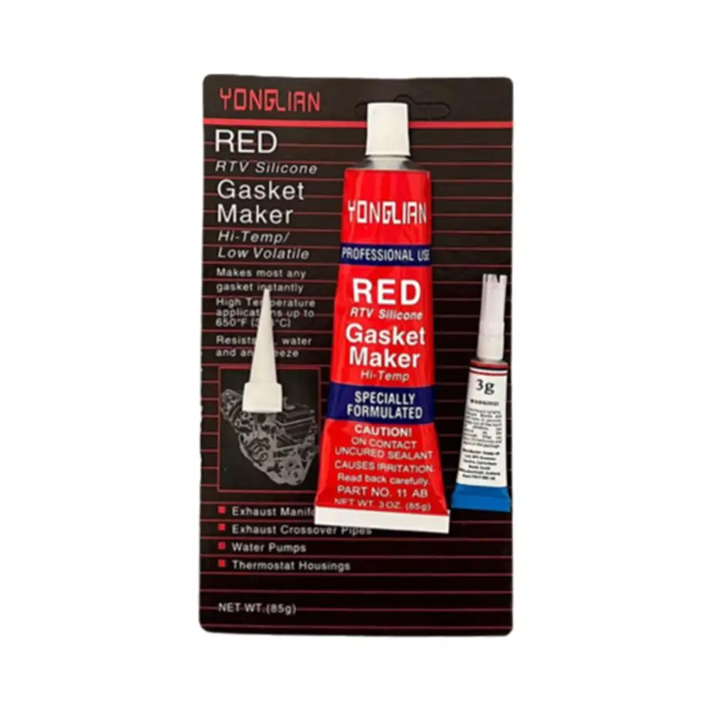 50/85g Red RTV Silicone Gasket Maker Sealant Automotive Metal Sealant High Temperature Resistant Engine Sealant Waterproof 5