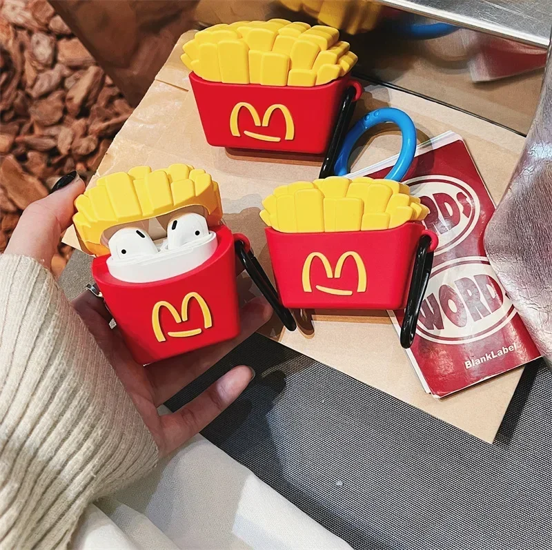 Happy Meal Food Airpod Cases 3D French Fries Case For AirPods 2024