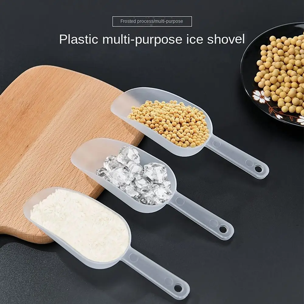 Mini Frosted Flour Scoop Kitchten Tool Plastic Rice Grains Shovel Ice Shovel Dessert Buffet Coffee Tea