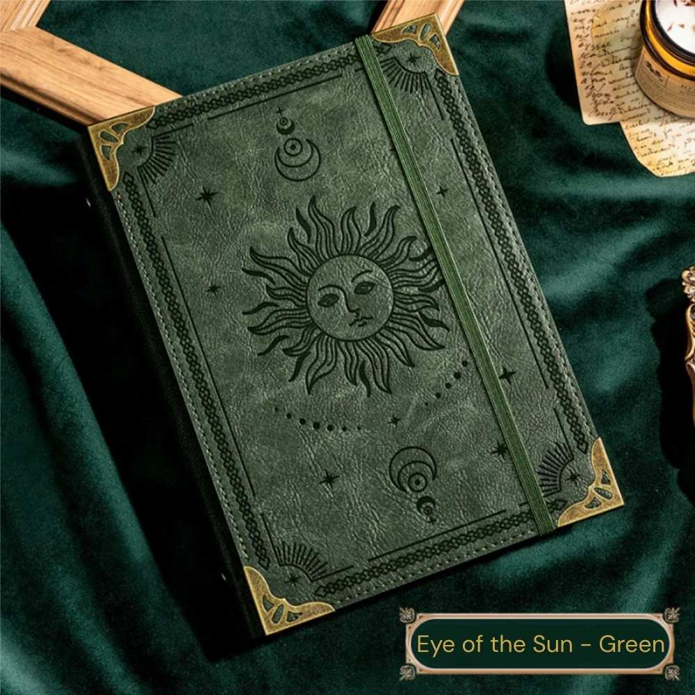 מחברת עור וינטאג' עץ החיים, מחברת עבה לתלמידים, מחברת ללימודי קסם עם נייר נטען