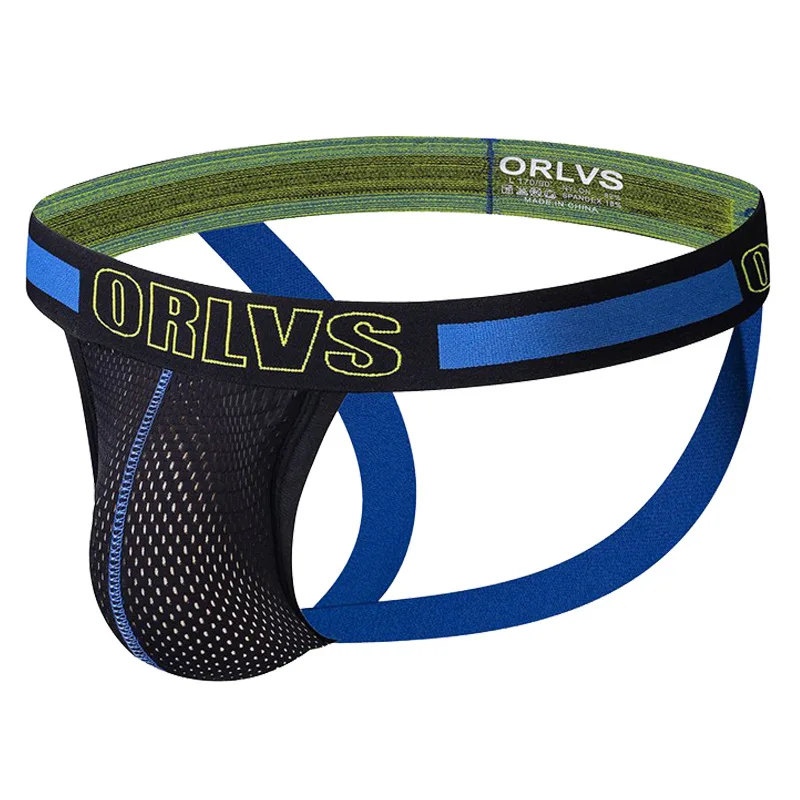 Mesh Jockstrap Underwear Men's Athletic Supporter Breathable Panties Sexy Gay Thong Jock Strap Slip Pouch
