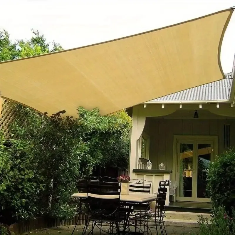 200x 400cm Summer Outdoor Sunshade Net Beige Wrapped Perforated Cloth Thickened Heat Insulation