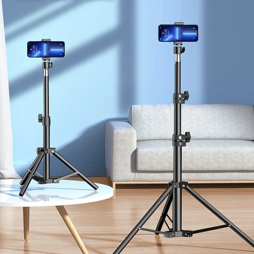 Photographic Lighting Tripod Aluminum Alloy Foldable Portable Light Stand Photography Camera Flash Mobile Phone Mount Brackets