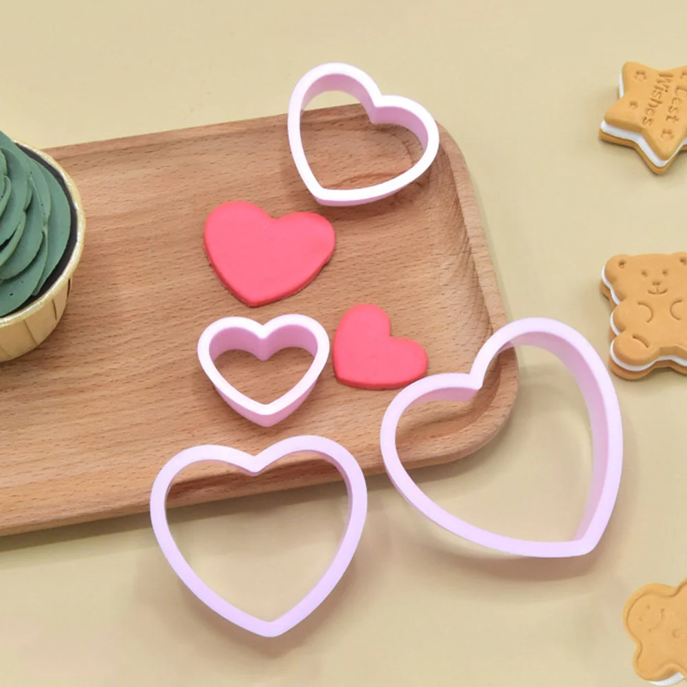 Heart Cookie Cutter Set Stainless Steel Love Heart Shaped Fondant Biscuit  Molds for Valentines Day Gifts Cake Decor Baking Tools - AliExpress