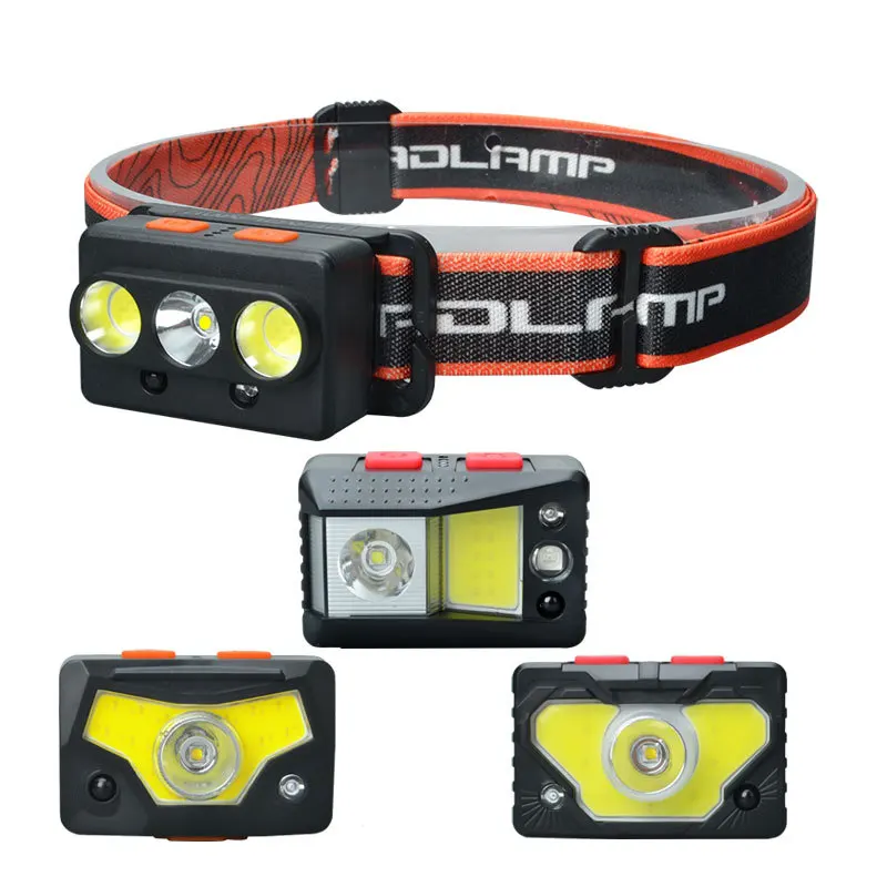 Strong light COB induction headlight magnet hook maintenance work emergency light repair car USB charging